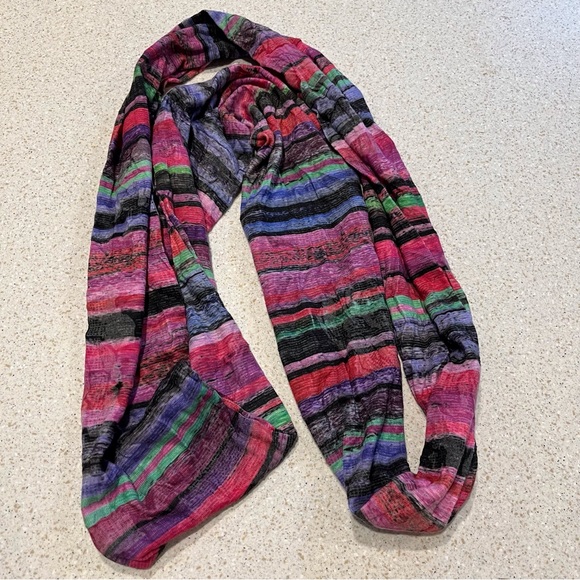 Bright Striped Long Sleeve Top With Matching Infinity Scarf - Picture 4 of 6